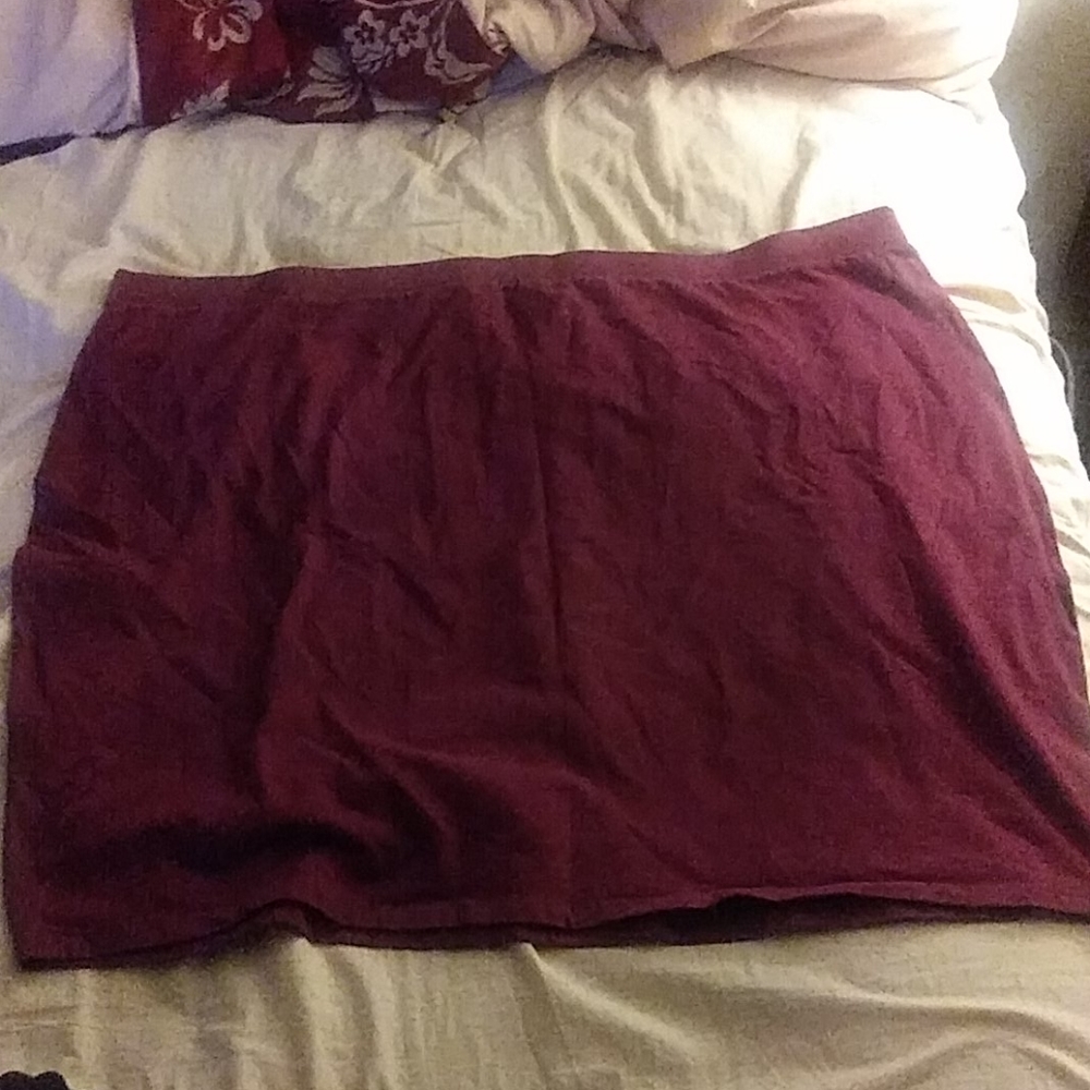 Burgundy skirt